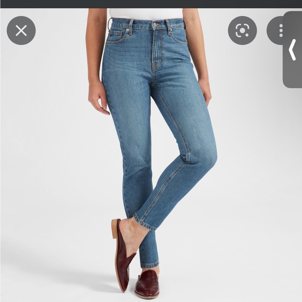Everlane High Rise Skinny Jean (Mid Blue)